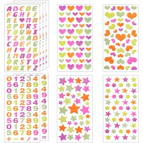 10 Blatt 3D-Glitzer-Buchstaben-Aufkleber, 510 Stück, kleine Blasen-Glitzer, kursives Alphabet, Aufkleber für Schulprojekte, Klassenzimmer-Dekoration, Bastelarbeiten, Pinnwand, Kunstherstellung – 1 mm 10 Blatt 3D-Glitzer-Buchstaben-Aufkleber, 510 Stück, kleine Blasen-Glitzer, kursives Alphabet, Aufkleber für Schulprojekte, Klassenzimmer-Dekoration, Bastelarbeiten, Pinnwand, Kunstherstellung – 1 mm von Dvobez