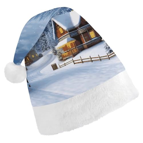 Dwrepo Weihnachtsmütze für Erwachsene, Weihnachtsmannmütze, Weihnachten, Winter, fröhliche Szene, Uni, Urlaub, dick, Weihnachtsmütze, Party-Kopfbedeckung Dwrepo Weihnachtsmütze für Erwachsene, Weihnachtsmannmütze, Weihnachten, Winter, fröhliche Szene, Uni, Urlaub, dick, Weihnachtsmütze, Party-Kopfbedeckung von Dwrepo