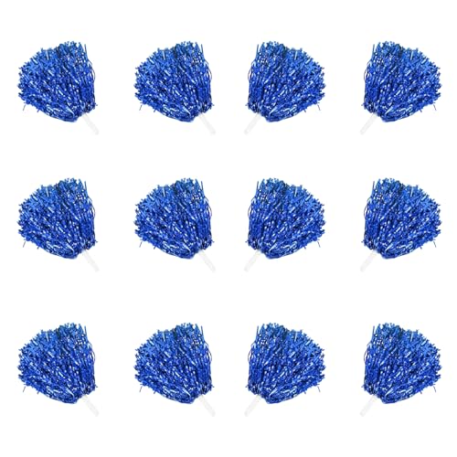 Dxmcgttbd 12 Stück Cheerleading Pom Poms,Cheerleader-Pompons,Metallisch Cheerleader Puschel,Hell Metallic Cheers Ball Zum,für Sportveranstaltungen, Ballspiele, Tänze, Karnevalspartys Verwendet (Blau) Dxmcgttbd 12 Stück Cheerleading Pom Poms,Cheerleader-Pompons,Metallisch Cheerleader Puschel,Hell Metallic Cheers Ball Zum,für Sportveranstaltungen, Ballspiele, Tänze, Karnevalspartys Verwendet (Blau) von Dxmcgttbd