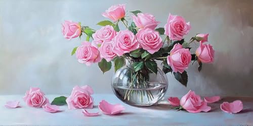Blume Malen Nach Zahlen Erwachsene,Rosa Malen Nach Zahlen Kinder AnfäNger DIY Handgemalt öLgemäLde Kit, Acrylfarben mit 3 Set Pinseln für Home Wanddeko Wohnzimmer, Geschenke Mädchen 60X120CM Ungerahmt Blume Malen Nach Zahlen Erwachsene,Rosa Malen Nach Zahlen Kinder AnfäNger DIY Handgemalt öLgemäLde Kit, Acrylfarben mit 3 Set Pinseln für Home Wanddeko Wohnzimmer, Geschenke Mädchen 60X120CM Ungerahmt von Dxoaoocc