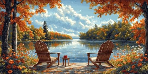 Malen Nach Zahlen Erwachsene 50X100CM Rahmenlos, für Nger Und Kinder im Alter von 8–50 Jahren Malen Nach Zahlen Ölgemälde Set mit Pinseln Acrylpigment Leinwand ideal zur Heimdekoration, Landschaft von Dxoaoocc