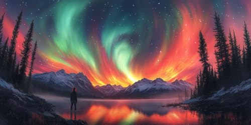 Malen Nach Zahlen Erwachsene 80X160CM Rahmenlos, für Nger Und Kinder im Alter von 8–50 Jahren Malen Nach Zahlen DIY Ölgemälde Set mit Pinseln Acrylpigment Leinwand ideal zur Heimdekoration, Aurora Malen Nach Zahlen Erwachsene 80X160CM Rahmenlos, für Nger Und Kinder im Alter von 8–50 Jahren Malen Nach Zahlen DIY Ölgemälde Set mit Pinseln Acrylpigment Leinwand ideal zur Heimdekoration, Aurora von Dxoaoocc