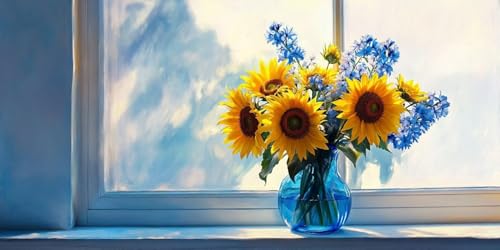 Sonnenblume Malen Nach Zahlen Erwachsene,Anlage Malen Nach Zahlen Kinder AnfäNger DIY Handgemalt öLgemäLde Kit, Acrylfarben mit 3 Set Pinseln für Home Wanddeko Wohnzimmer, Geschenke80X160CM Ungerahmt Sonnenblume Malen Nach Zahlen Erwachsene,Anlage Malen Nach Zahlen Kinder AnfäNger DIY Handgemalt öLgemäLde Kit, Acrylfarben mit 3 Set Pinseln für Home Wanddeko Wohnzimmer, Geschenke80X160CM Ungerahmt von Dxoaoocc