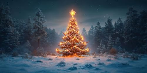 Weihnachtsbaum Malen Nach Zahlen Erwachsene,Anlage Malen Nach Zahlen Kinder AnfäNger DIY Handgemalt öLgemäLde Kit, Acrylfarben mit 3 Set Pinseln für Wanddeko Wohnzimmer, Geschenke50X100CM Ungerahmt von Dxoaoocc