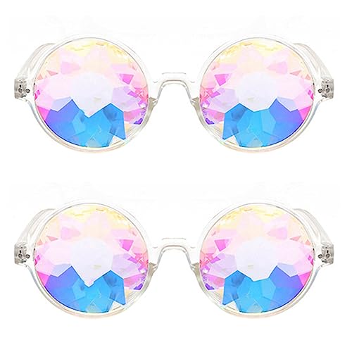 Dxoniislh 2X Kaleidoskop Rave Festival Sonnenbrille Beugte Linse-Transparent Dxoniislh 2X Kaleidoskop Rave Festival Sonnenbrille Beugte Linse-Transparent von Dxoniislh