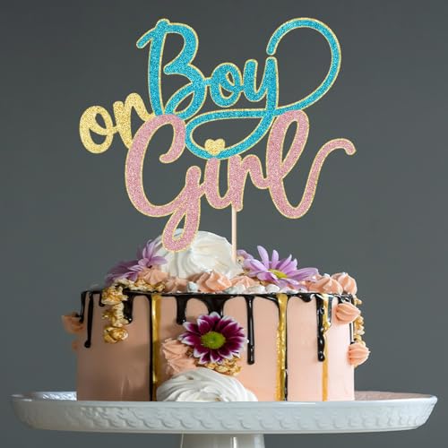 Dxsdgetue Tortenaufsatz für Jungen oder Mädchen – Blauer Roségold-Glitzer, Kuchendekoration für Babyparty, Party-Dekoration Dxsdgetue Tortenaufsatz für Jungen oder Mädchen – Blauer Roségold-Glitzer, Kuchendekoration für Babyparty, Party-Dekoration von Dxsdgetue