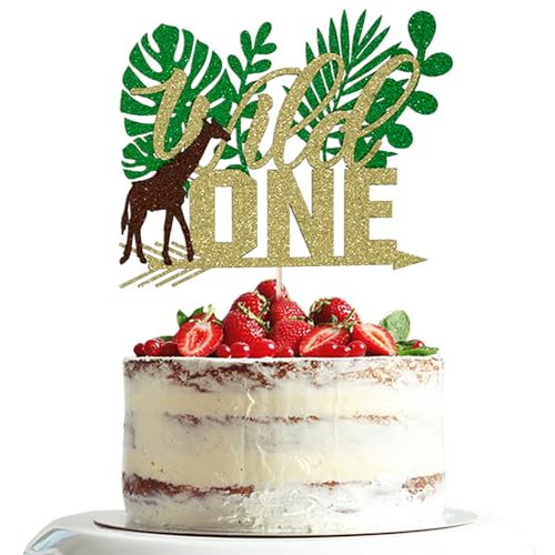 Dxsdgetue Wild One Tortenaufsatz, Dschungelsafari, 1. Geburtstag, Kuchendekoration mit Giraffenpflanzen, Babyparty, Willkommensfeier, Babyparty, Party-Dekoration Dxsdgetue Wild One Tortenaufsatz, Dschungelsafari, 1. Geburtstag, Kuchendekoration mit Giraffenpflanzen, Babyparty, Willkommensfeier, Babyparty, Party-Dekoration von Dxsdgetue