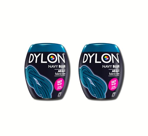 Dylon Maschinenfärbemittel, Pulver, Marineblau POD, 2 Packungen von Dylon