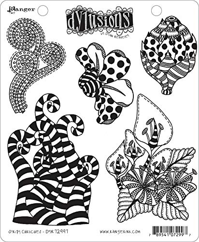 Dylusions 617534 Cling STRIPIY CUR, Gestreifte Curlicues, Einheitsgröße Dylusions 617534 Cling STRIPIY CUR, Gestreifte Curlicues, Einheitsgröße von Dylusions