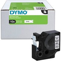 10 DYMO Schriftbänder D1 45803 2093098, 19 mm schwarz auf weiß von Dymo