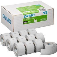 DYMO Endlosetikettenrollen für Etikettendrucker S0722370 weiß, 28,0 x 89,0 mm, 12 x 130 Etiketten von Dymo