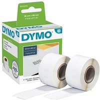 DYMO Endlosetikettenrollen für Etikettendrucker S0722370 weiß, 28,0 x 89,0 mm, 2 x 130 Etiketten von Dymo