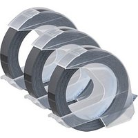 3 DYMO Prägebänder 3D S0847730, 9 mm weiß auf schwarz 3 DYMO Prägebänder 3D S0847730, 9 mm weiß auf schwarz von Dymo