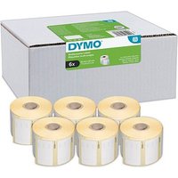 DYMO Endlosetikettenrollen für Etikettendrucker S0722540 weiß, 57,0 x 32,0 mm, 6 x 1000 Etiketten von Dymo