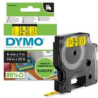 DYMO Schriftband D1 43618 S0720790, 6 mm schwarz auf gelb von Dymo
