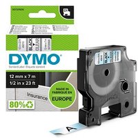 DYMO Schriftband D1 45010 S0720500, 12 mm schwarz auf transparent von Dymo