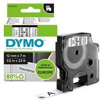 DYMO Schriftband D1 45013 S0720530, 12 mm schwarz auf weiß von Dymo