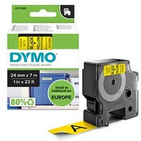 DYMO Schriftband D1 53718 S0720980, 24 mm schwarz auf gelb von Dymo