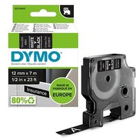 DYMO Schriftband D1 S0720610, 12 mm weiß auf schwarz DYMO Schriftband D1 S0720610, 12 mm weiß auf schwarz von Dymo