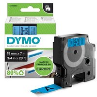 DYMO Schriftband D1 S0720860, 19 mm schwarz auf blau von Dymo