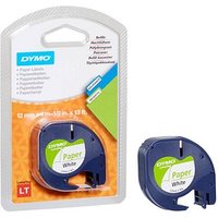 DYMO Schriftband LetraTag 91220 S0721510, 12 mm schwarz auf weiß von Dymo