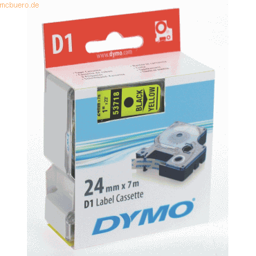 Dymo Beschriftungsband D1 24mm schwarz auf gelb von Dymo