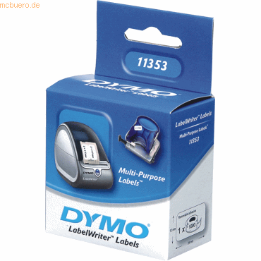 Dymo Etiketten Dymo 24x12mm weiß VE=1000 Stück von Dymo