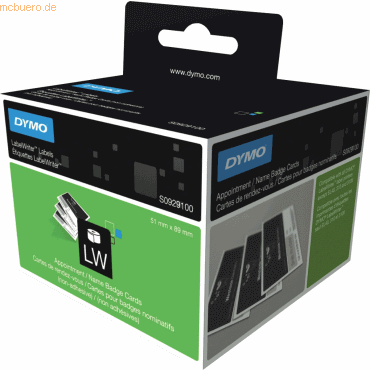 Dymo Etiketten für Labelwriter Namensschilder 89x41mm weiß VE=300 Stüc Dymo Etiketten für Labelwriter Namensschilder 89x41mm weiß VE=300 Stüc von Dymo