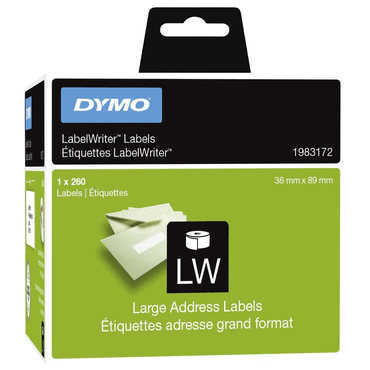Dymo LabelWriter Etikettenrolle - Standardetiketten 36 x 89 mm weiß. von Dymo