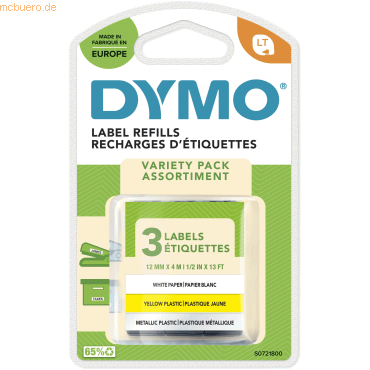 Dymo Schriftbänder Dymo LetraTag Starterpack 12mm Dymo Schriftbänder Dymo LetraTag Starterpack 12mm von Dymo