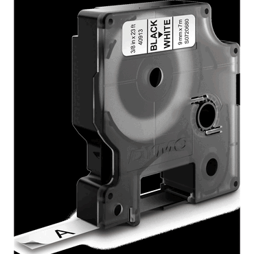 Dymo Schriftband D1 Polyester - 7 m x 9 mm schwarz/weiß 10er Pack. von Dymo