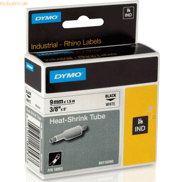 Dymo Schriftbandkassette Heißschrumpfschlauch Kunststoff 1,5mx9mm schw Dymo Schriftbandkassette Heißschrumpfschlauch Kunststoff 1,5mx9mm schw von Dymo