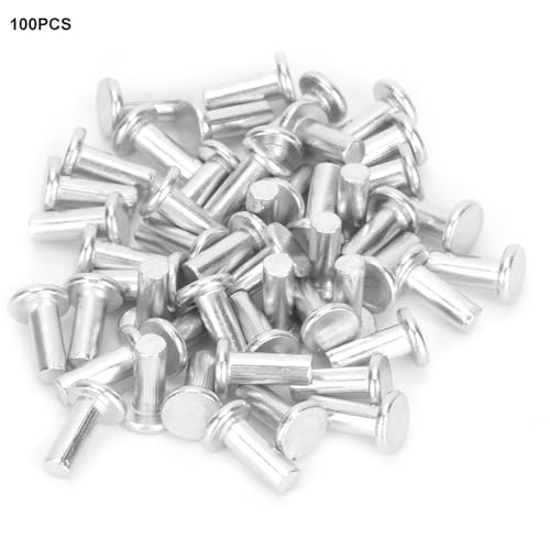 Dyocoag 100pcs GB867 M4 Flat Head Aluminium Nieten Feststoffstruktur für die mechanische Festigkeitsbaugruppe (M4*10) von Dyocoag