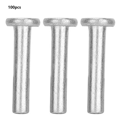 Dyocoag 100pcs GB867 M4 Flat -Kopf -Aluminiumnieten Nieten Feste Struktur hoher mechanischer Festigkeit für DIY -Handwerksprojekte (M4*25) von Dyocoag