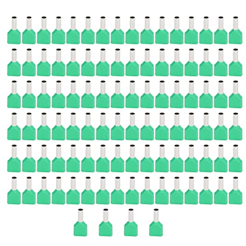 Dyocoag 100pcs Isolierte Kabelstift Endanschlusskupfer PVC vorgelöste Enden Kaltgepresste Klemmen für elektrische Geräte Grün TE2508 Dyocoag 100pcs Isolierte Kabelstift Endanschlusskupfer PVC vorgelöste Enden Kaltgepresste Klemmen für elektrische Geräte Grün TE2508 von Dyocoag