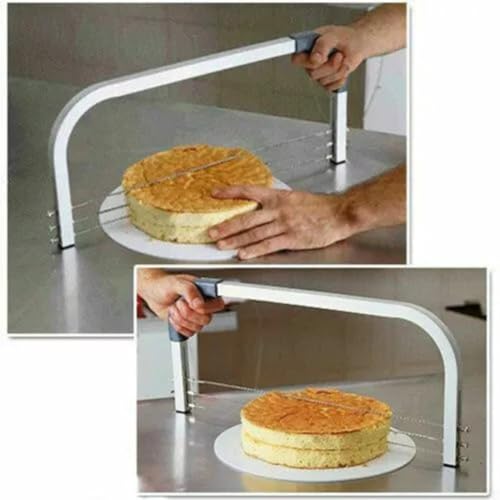 DystopiaWorld Tortenschneider, Nivellierer, 3 Klingen, mehrschichtiger Kuchenschneider, mit höhenverstellbaren Schneiddrähten, mit Komfortgriff DystopiaWorld Tortenschneider, Nivellierer, 3 Klingen, mehrschichtiger Kuchenschneider, mit höhenverstellbaren Schneiddrähten, mit Komfortgriff von DystopiaWorld