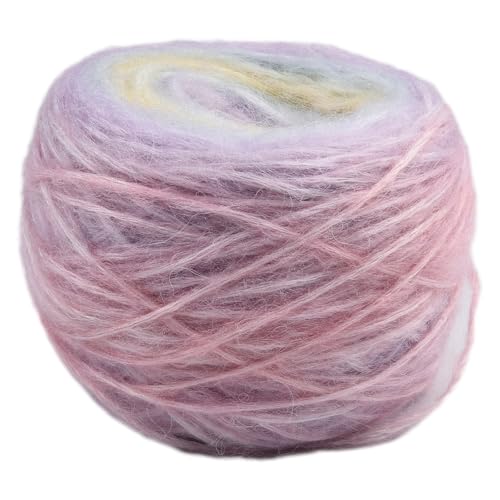 Weiche und glatte Mohair-Garnrolle mit Farbverlauf für DIY-Winterprojekte, perfekt zum Stricken von Schals (Typ A) von DystopiaWorld