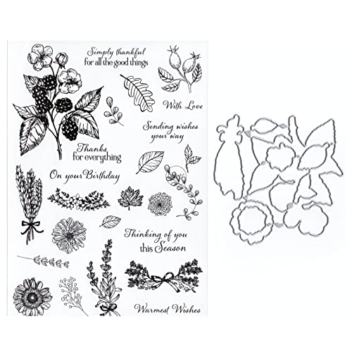 DzIxY Blumen-Geburtstagswörter, transparente Stempel und Metall-Stanzformen-Sets für Kartenherstellung, Scrapbooking, Papierbedarf, Dichtungen, Aufbewahrungstaschen DzIxY Blumen-Geburtstagswörter, transparente Stempel und Metall-Stanzformen-Sets für Kartenherstellung, Scrapbooking, Papierbedarf, Dichtungen, Aufbewahrungstaschen von DzIxY