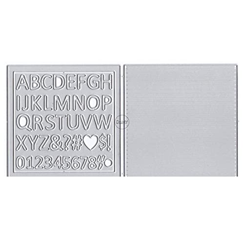 DzIxY Englische Buchstaben Zahlen Metall Stanzformen für Kartenherstellung Kit Prägepapier Stanzformen Scrapbook Maschine Schablonen Aufbewahrungstaschen Zubehör von DzIxY