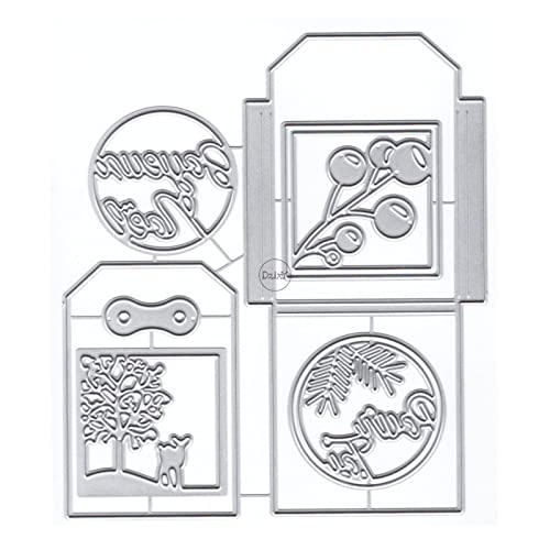 DzIxY Etikettenbuchstaben Metall-Stanzformen für klare Stempel und Metall-Stanzformen-Sets für Kartenherstellung, Scrapbooking, Papierbedarf, Dichtungen, Aufbewahrungstaschen von DzIxY