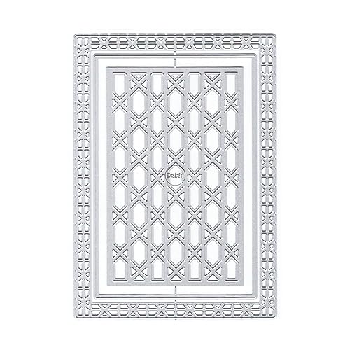 DzIxY Geometrie Hintergrund Rahmen Metall Stanzformen für Kartenherstellung Kit Prägung Papier Stanzformen Scrapbook Maschine Schablonen Lagerung Taschen Liefert von DzIxY