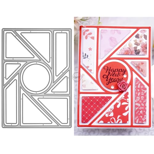 DzIxY Geometrische Stanzformen aus Metall für die Kartenherstellung, Stanzschablonen-Set für Scrapbooking, Schablonen, Schablonen, Maschinenvorlagen DzIxY Geometrische Stanzformen aus Metall für die Kartenherstellung, Stanzschablonen-Set für Scrapbooking, Schablonen, Schablonen, Maschinenvorlagen von DzIxY