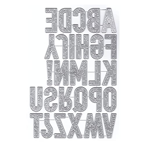 DzIxY Großbuchstaben-Metall-Stanzformen für Kartenherstellung, Prägepapier, Stanzformen, Scrapbooking, Maschinen, Schablonen, Aufbewahrungstaschen, Zubehör von DzIxY