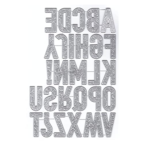 DzIxY Großbuchstaben-Metall-Stanzformen für klare Stempel und Metall-Stanzformen-Sets für Kartenherstellung, Scrapbooking, Papierbedarf, Dichtungen, Aufbewahrungstaschen von DzIxY