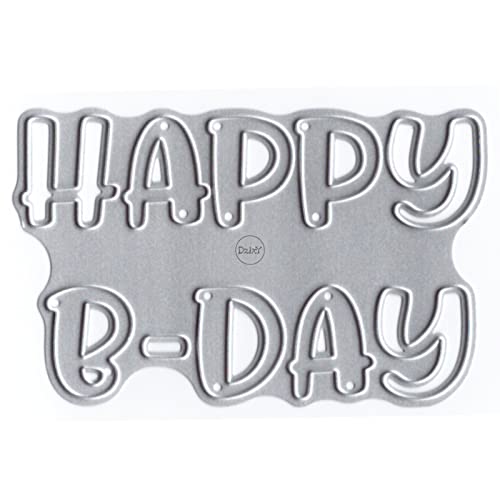 DzIxY Happy B-Day Metall-Stanzformen für Kartenherstellung, Prägepapier, Stanzformen, Sets, Scrapbooking, Maschinenschablonen, Aufbewahrungstaschen, Zubehör DzIxY Happy B-Day Metall-Stanzformen für Kartenherstellung, Prägepapier, Stanzformen, Sets, Scrapbooking, Maschinenschablonen, Aufbewahrungstaschen, Zubehör von DzIxY