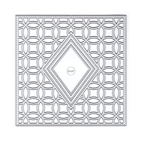 DzIxY Hintergrund Diamant Metall Stanzformen für Kartenherstellung Kit Prägung Papier Stanzformen Scrapbook Maschine Schablonen Lagerung Taschen Liefert von DzIxY