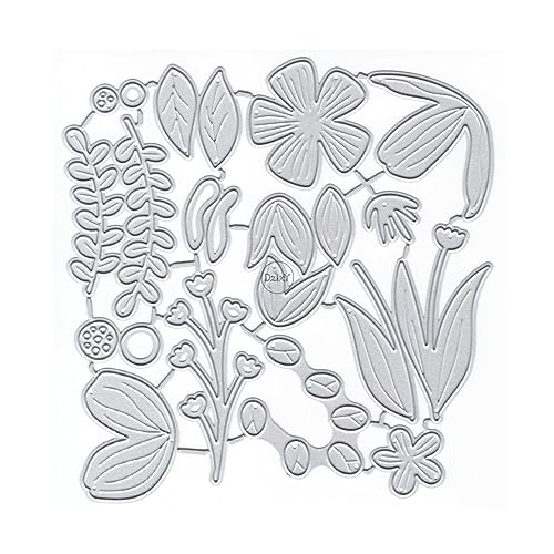 DzIxY Kombinierte Blumenstrauß Metall Stanzformen für Kartenherstellung Kit Prägepapier Stanzformen Scrapbook Maschine Schablonen Lagerung Taschen Liefert von DzIxY