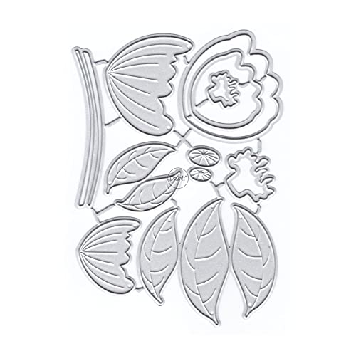 DzIxY Kombinierte Tulpen Metall-Stanzformen für Kartenherstellung, Prägepapier, Stanzformen, Alben, Scrapbooking, Vorlagen, Schablonen, Aufbewahrungstaschen DzIxY Kombinierte Tulpen Metall-Stanzformen für Kartenherstellung, Prägepapier, Stanzformen, Alben, Scrapbooking, Vorlagen, Schablonen, Aufbewahrungstaschen von DzIxY