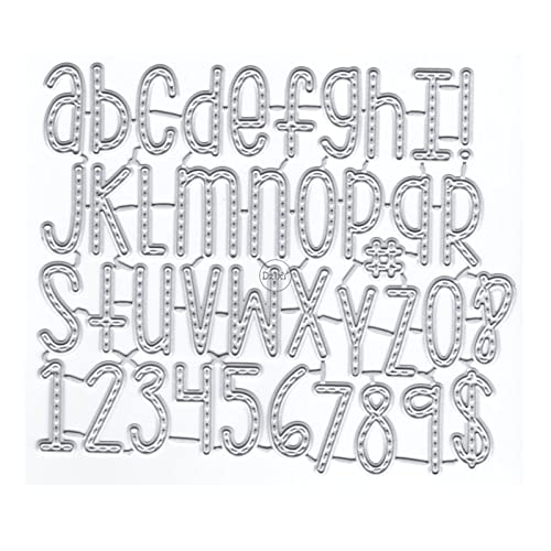 DzIxY Metall-Stanzformen für Kartenherstellung, Alphabet, Zahlen, Prägepapier, Stanzformen, Scrapbooking, Maschinen, Schablonen, Aufbewahrungstaschen, Zubehör von DzIxY
