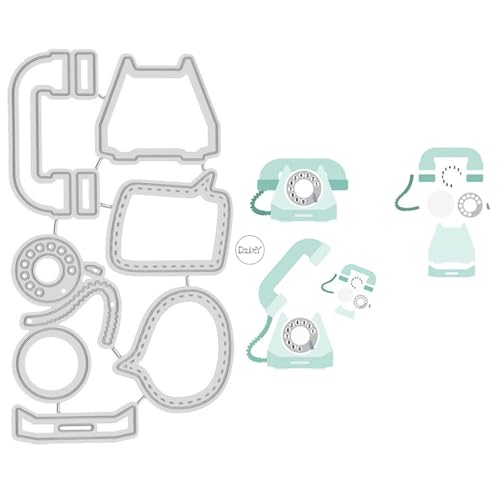 DzIxY Metall-Stanzformen für Patchwork-Telefon, Kartenherstellung, Prägepapier, Stanzform-Set, Scrapbook-Schablonen, Zubehör, Maschinenvorlagen DzIxY Metall-Stanzformen für Patchwork-Telefon, Kartenherstellung, Prägepapier, Stanzform-Set, Scrapbook-Schablonen, Zubehör, Maschinenvorlagen von DzIxY